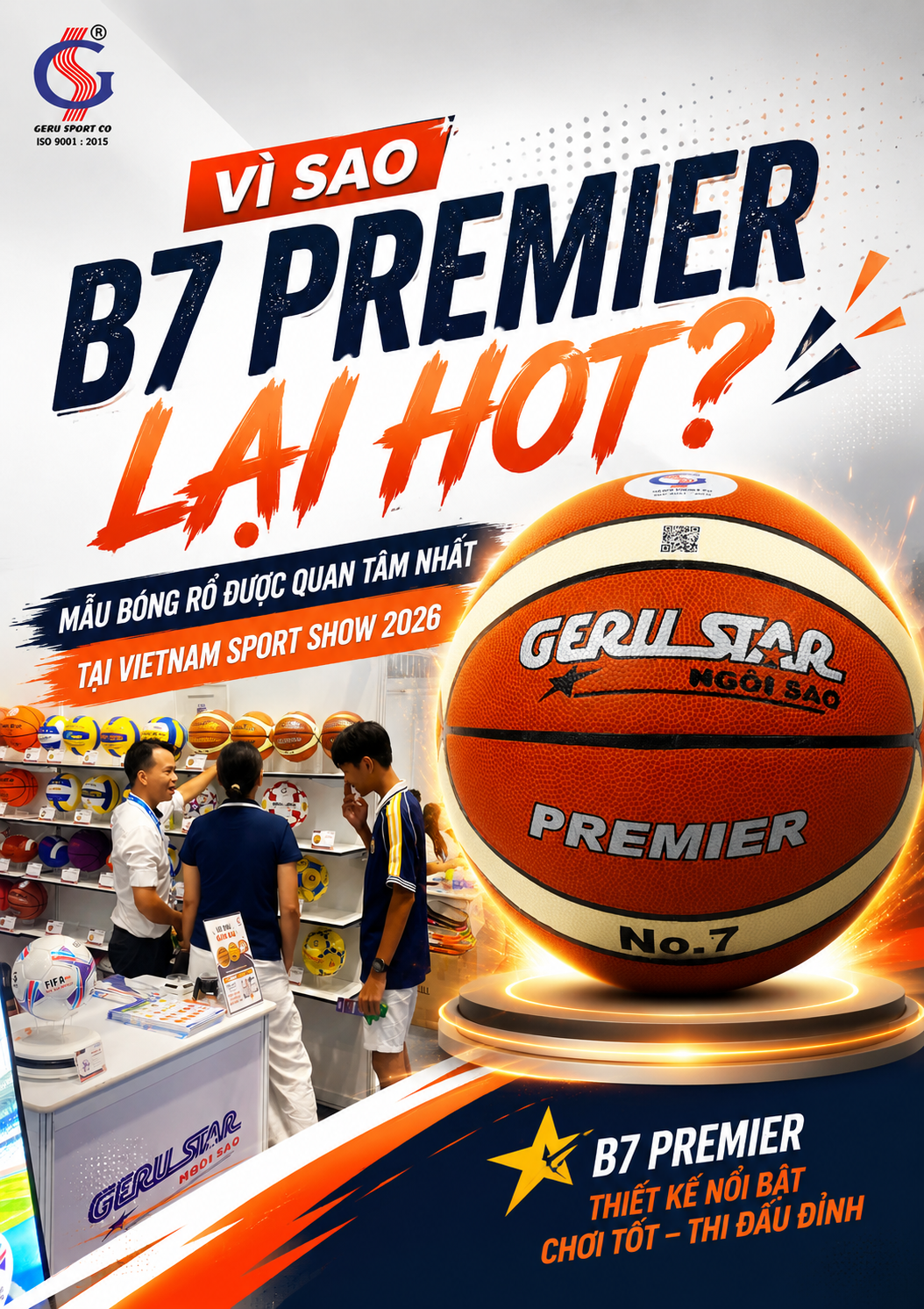B7 Premier – Mẫu bóng được quan tâm tại Vietnam Sport Show 2026