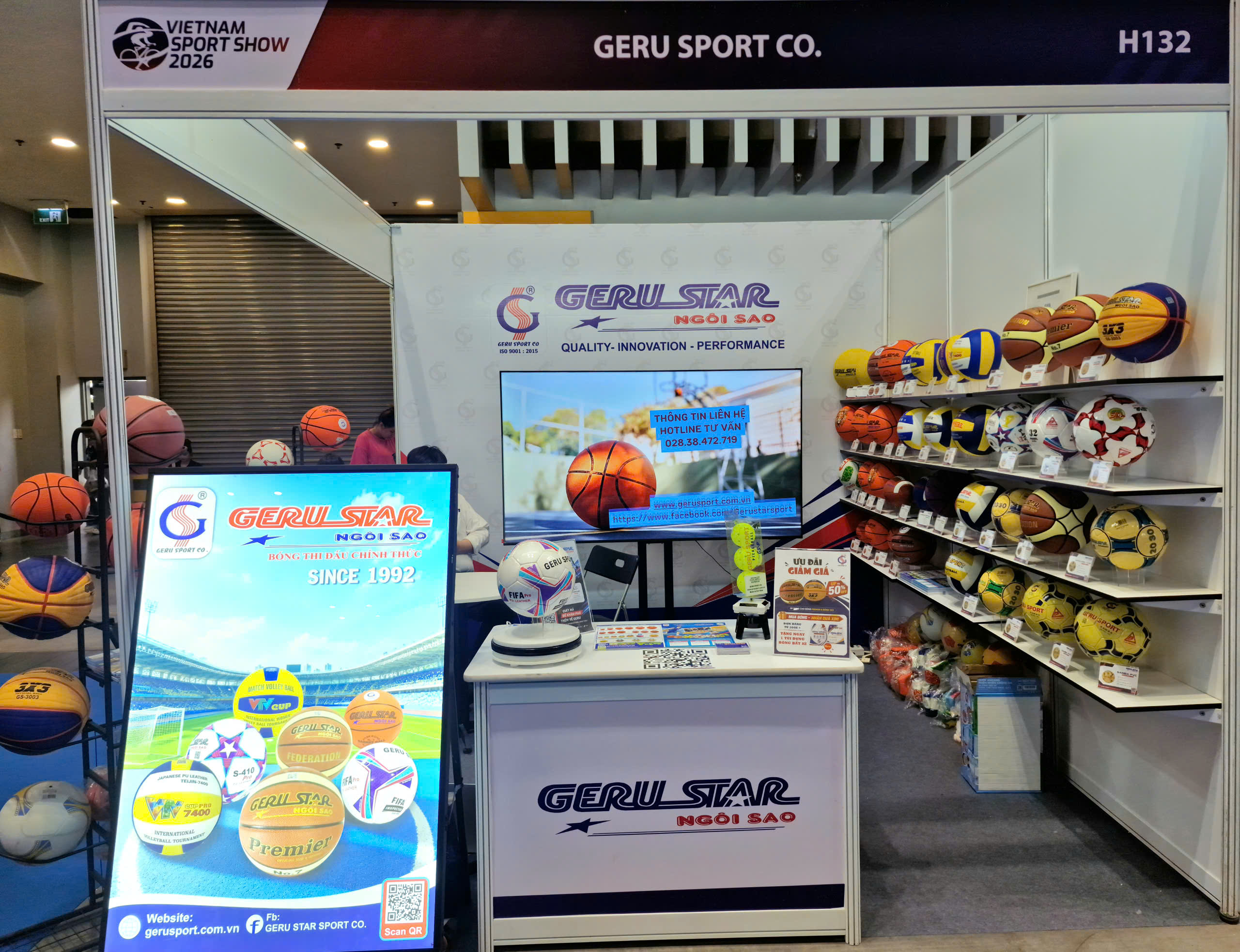 Dòng bóng Geru Sport nổi bật tại Vietnam Sport Show 2026