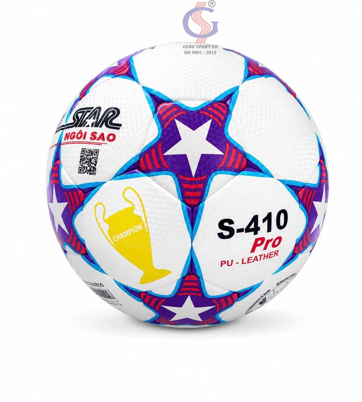 Bóng Đá Khâu S-410 PRO PU-Leather – Mẫu Bóng Đá Chất Lượng Cao Mới Nhất Từ Geru Sport
